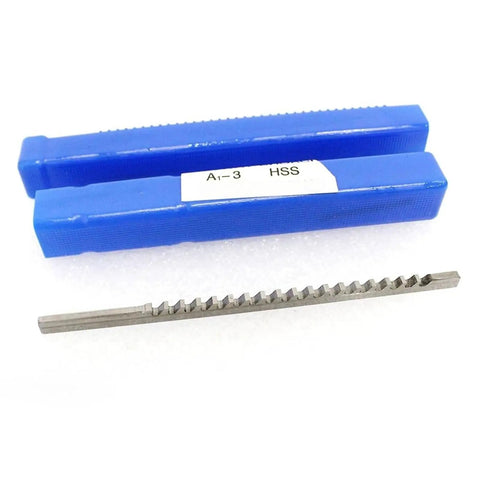 3mm Push Type Keyway Broach For CNC Cutting Machines In High Speed Steel with blue case