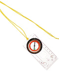 Trail Ready Hiking Compass With Measuring Scale Survival Navigation Tool For Backpacking Orienteering And Camping, yellow lanyard