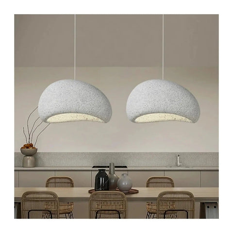 Modern Color Design Living Room Suspension Lamp Restaurant Pendant Light Lustre Cafe Chandelier with gray concrete shade.