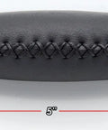 Grippy Vinyl Leather Bike Grips Black 127mm for 7/8 Inch Handlebars, shown with 5-inch length measurement.