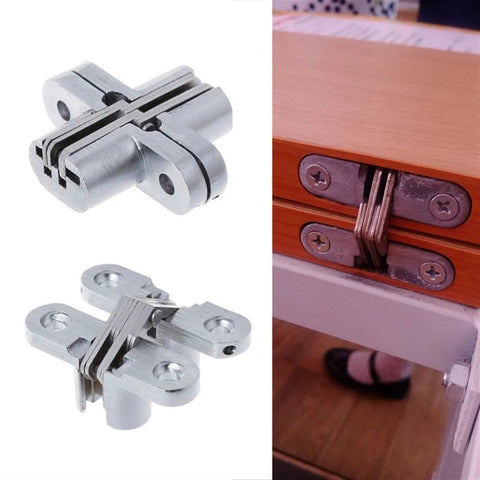 Hidden Concealed 180 Degree Folding Door Hinge Set For Gates Cabinets And Furniture Built From Premium Alloy, installed