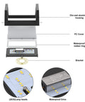 Exploded view of 3 Color Temperature 24W LED Outdoor Wall Light Exterior Sconce Matte Black IP65 Waterproof Porch Patio Lamp