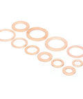 Heavy Duty 300 Piece Red Copper Gasket Washer Assortment Kit With 11 Sizes From M5 To M16 For High Thermal Conductivity Sealing Oil Pan Fuel And Hydraulic Joints Keep Your Ride Solid With This Sick Gear, red copper washers