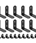 Beefy Heavy Duty L Shaped Corner Braces Set, 20 Pcs Metal Shelf Mount Brackets in two sizes for closets, cabinets, shelves