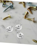 20 Piece Stainless Steel Wing Nut Set For Hurricane Shutter Fasteners with surrounding screws on a marble surface