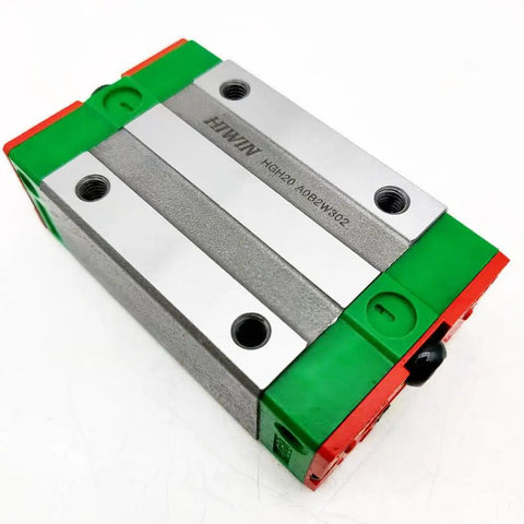 Beefy HGH20CA Linear Block Carriage With 20mm Square Linear Guide Rails, shown in a high-speed, heavy-load, and ultra-rigid design