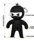 Ninja Golf Tee Holder Keychain Portable Tee Organizer For Golf Bags Includes 10 Colorful Tees A Dope Gift For Men And Women Black