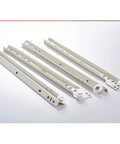 Heavy Duty Drawer Slides And Cabinet Rails Set For Smooth Sliding Thickened Keyboard Tray And Computer Table Chute Fits Wooden Drawers And Clothing Cabinets 16 Inch Roller Pulley System For Fast Quiet Operation, white steel tracks