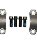 Heavy Duty Universal Joint Strap Kit With Needle Bearings for heavy load shown with bolts and steel straps