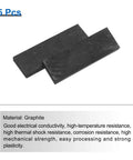 Rectangle Graphite Block Sheet For Melting And Electrolysis, High Purity Graphite Electrode Plate 60x19x5mm Ingot Disk, Pack of Five