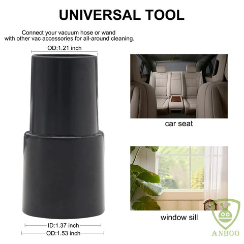 Eight Piece Vacuum Attachment Kit For One And A Quarter Inch Vacuums Including Crevice Tool, Horsehair Round Brush, Utility Nozzle