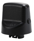 Close-up of Keyless Ignition Start Knob Replacement for Mitsubishi Lancer and Outlander, Plug and Play Push Turn Switch Kit, ABS material.