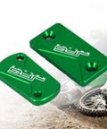 Green CNC Aluminum Brake Reservoir Cap For Dirt Bike Front And Rear Clutch Fluid Cover Protects The Reservoir And Adds Built Tough Style