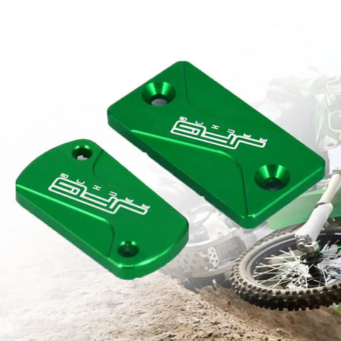 Green CNC Aluminum Brake Reservoir Cap For Dirt Bike Front And Rear Clutch Fluid Cover Protects The Reservoir And Adds Built Tough Style