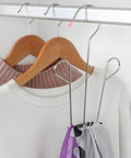 Heavy Duty Stainless Steel Hanging Shoe Rack With Double Nonslip Hooks To Keep Your Kicks Secure And Tidy hanging clothes with unique hook design