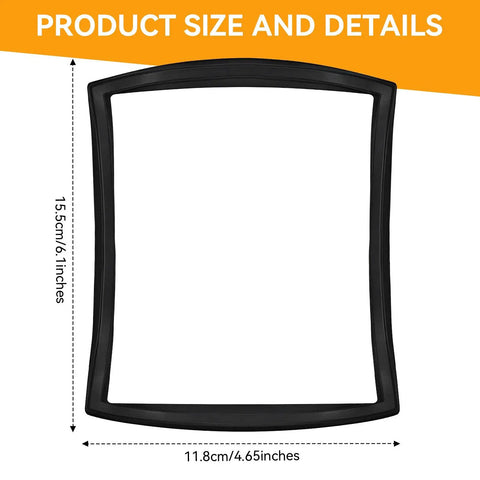 Electric Lens Gasket Replacement For Elite Series Welding Helmets Premium Front Lens Seal dimensions displayed