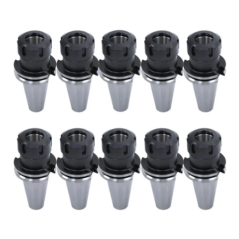 Ten Pack CAT40 ER32 Collet Chuck Tool Holder Set For Drilling And Milling Machines, 20000 RPM, 2.76 Inch Length, High Accuracy