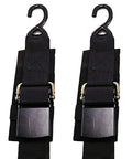Heavy Duty Boat Trailer Transom Strap 2 Inch By 48 Inch Tie Down Straps With Quick Release Buckle Marine Grade 1200 Lb Capacity Keeps Stern Secure On Trailer Vinyl Coated Hooks Ships From USA
