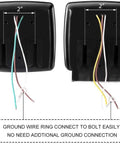 12V LED Compact Submersible Trailer Light Kit with visible wiring and ground wire ring connector for trailers under 80 inches