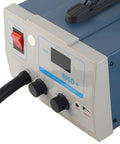 Front view of Desoldering Station 850D Hot Air Rework Tool With LED Digital Display showing controls and temperature dial.