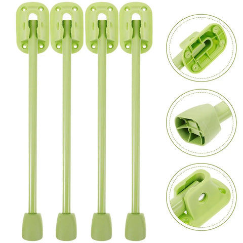 Lightweight Foldable Table Leg Set Of 4 For Furniture Replacement Feet, Plastic And Iron Construction, non-slip support