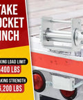 4 Pack Trailer Stake Pocket Winches Zinc Plated For Flatbed Utility Hauling 16200 Lb Capacity attached to flatbed