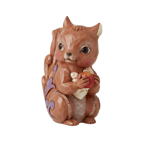 Chipmunk Holding a Nut Mini Figurine From Jim Shore Heartwood Creek Folk Art Collection Handcrafted Multicolor