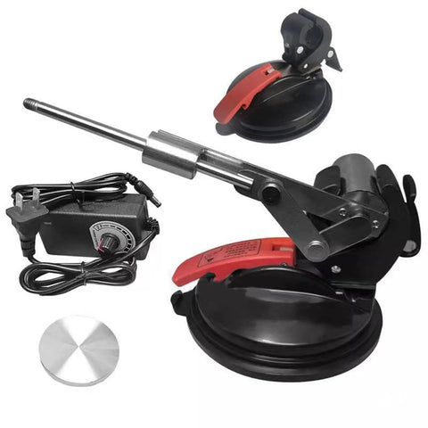 Beefy 45mm Vacuum Suction Base For Reciprocating Machinery And Precision Fixtures With ABS Pad Strong Adhesion On Glass Engraving And Non Porous Surfaces Ideal For Automated Equipment And Vibration Compatible Devices, with power adapter