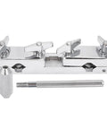 Heavy Duty Drum Set Clamp Holder For Cowbell Bracket With 12cm Rod, rock solid silver metal mount, durable iron accessory