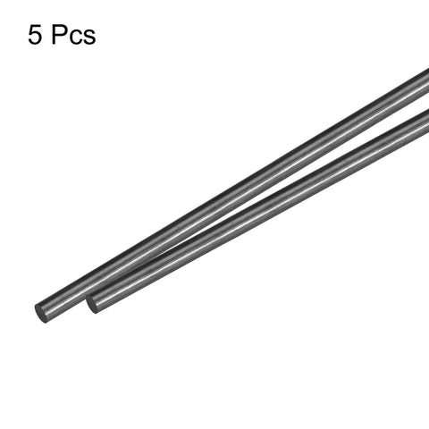 Five Piece Pack Carbon Fiber Rods 8mm X 400mm For RC Planes And Drones shown in five-piece set