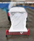 Rolling Masking Film Machine With Mobile Stand Single Masking Film Dispenser in use for car paint prep