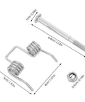 Fix Your Wobbly Folding Wagon Handle With This Super Quick Snap On Torsion Spring Metal Kit No Tools Needed Just Pop It In And Get Back To The Yard Or Beach Hassle Free For Real, silver metal spring parts with size labels