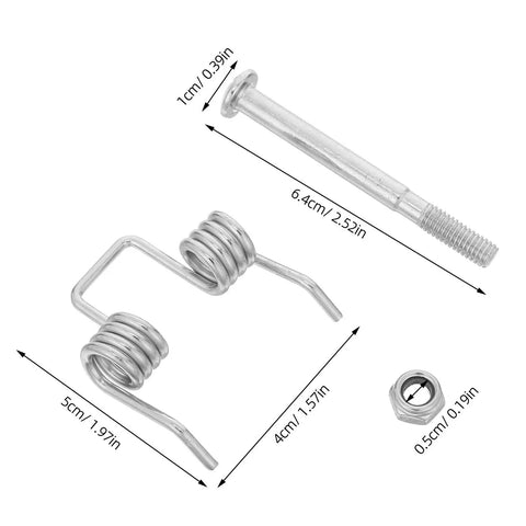 Fix Your Wobbly Folding Wagon Handle With This Super Quick Snap On Torsion Spring Metal Kit No Tools Needed Just Pop It In And Get Back To The Yard Or Beach Hassle Free For Real, silver metal spring parts with size labels
