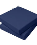 Outdoor Chair Seat Cushions Set Of 2 Waterproof And Fade Resistant 20 By 20 By 3 Inches Navy Blue Patio Furniture Replacement Cushions