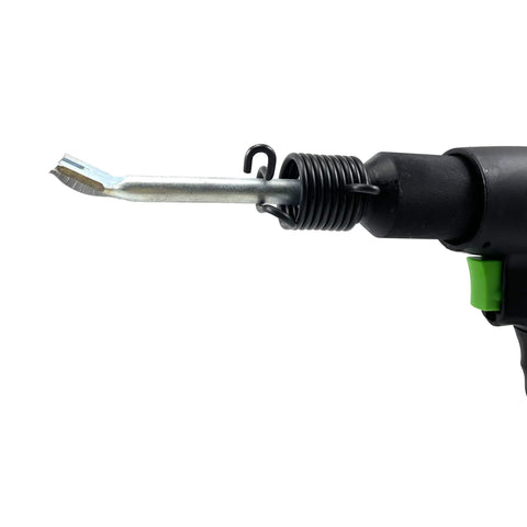 Heavy Duty 4 Piece Air Hammer Chisel Set With Cutter And Punch Attachments For Demolition Pros showing chisel attachment.