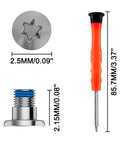 No Mess Replacement Screw Kit That Slips Right Into Ray Ban Meta Wayfarer Skyler Headliner Gen One Two Frames Plus Oakley Meta Hstn Hardware, screws with a driver tool.