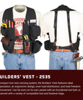 Built Tough Heavy Duty Builders Vest With Ample Tool Pockets Rugged Black Workwear For Pros Carpenters And Electricians Durable Front Panel And Easy Access Pockets For On Site Jobs on display