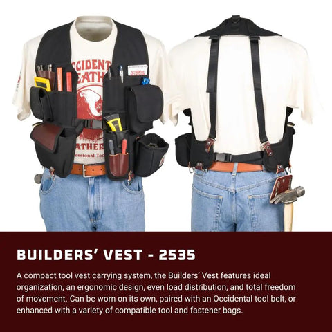 Built Tough Heavy Duty Builders Vest With Ample Tool Pockets Rugged Black Workwear For Pros Carpenters And Electricians Durable Front Panel And Easy Access Pockets For On Site Jobs on display