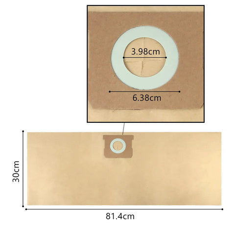 Dimensions of 15 Pack 5-8 Gallon Vacuum Bags For Wet Dry Vacs Fit Stanley SL18115 SL18116 SL18117 SL18158 And Porter-Cable.
