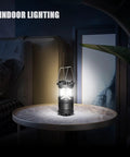 Ultra Bright 350 Lumen LED Camping Lanterns Pack Of 4 Battery Powered Waterproof on a table for indoor lighting