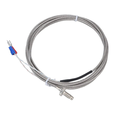 Heavy Duty K Type Screw Probe Thermocouple Temperature Sensor With Reinforced Shielded Cable for reliable temperature readings.