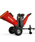 Beast Power 6 Inch Wood Chipper Shredder Mulcher Powered By Briggs Stratton 408cc 14hp Gas Engine with tow bar, red unit