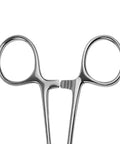 Two Pack 5 Inch Stainless Steel Fishing Forceps Set With Curved And Straight Hemostats, Serrated Jaws, Locking Mechanism