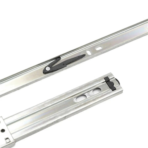 One Piece 42mm Telescopic Kitchen Drawer Slides with full extension ball bearing runners, metal hardware detail view.