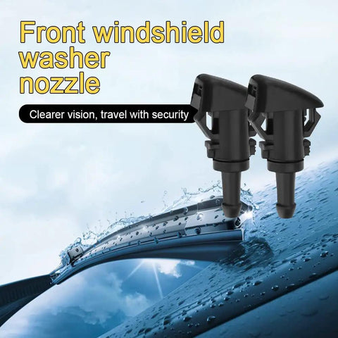 Plug And Play Windshield Washer Nozzles Kit With Jet Sprayers And 2 Meter Fluid Hose Connector for Chrysler Dodge Jeep Vehicles