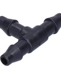 Drip Irrigation Tee Connectors Kit For 4/7 Inch Hose, durable plastic tee connector close-up view