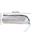 Insulated Bottle Cooler Bag and Thermal Tote with Triple Layer Insulation to Keep Your Morning Sips Frosty or Steaming Hot for Hours while Blocking Moisture and Drip Drama on the Go, silver, 25cm x 8.5cm, foldable design.