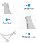 Aluminum Freezer Shelf Clips Set, simple buckle, silver color, and thickened design details.