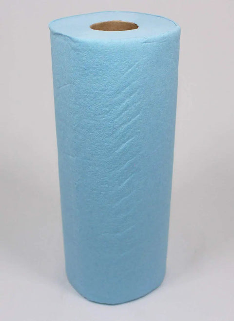 Hella Strong Shop Towels 30 Pack Bulk Garage Cleaning Heavy Duty Absorbent Wipes, blue roll, perfect for wiping grease and oil.
