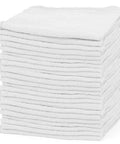 Pack Of 50 Reusable Cotton Rags For Home Garage And Car Detailing Durable Soft 13 By 13 Inch White Towels That Wash Easy